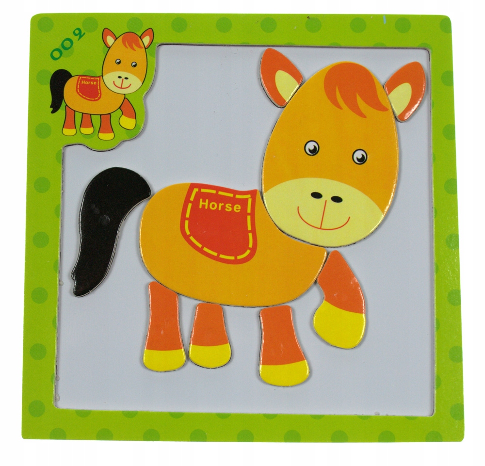 

Puzzle Magnetyczne Układanka Klocki Konik