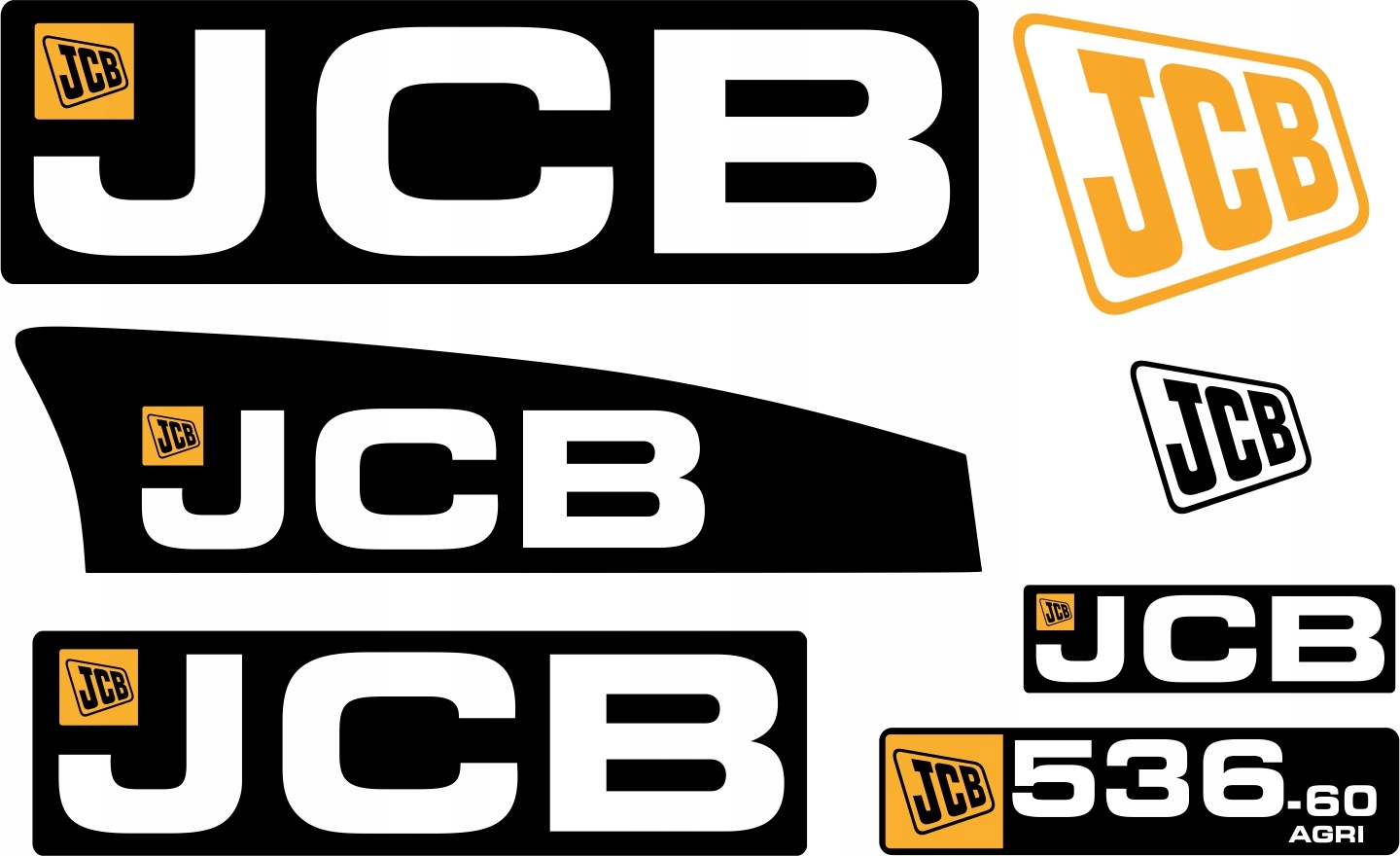 NAKLEJKI JCB 536-60 AGRI LAMINOWANE ŁADOWARKA
