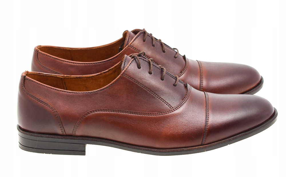 RAMZES WIZYTOWE BUTY SKÓRZANE POLSKIE 086 BRĄZ 42 Rozmiar 42