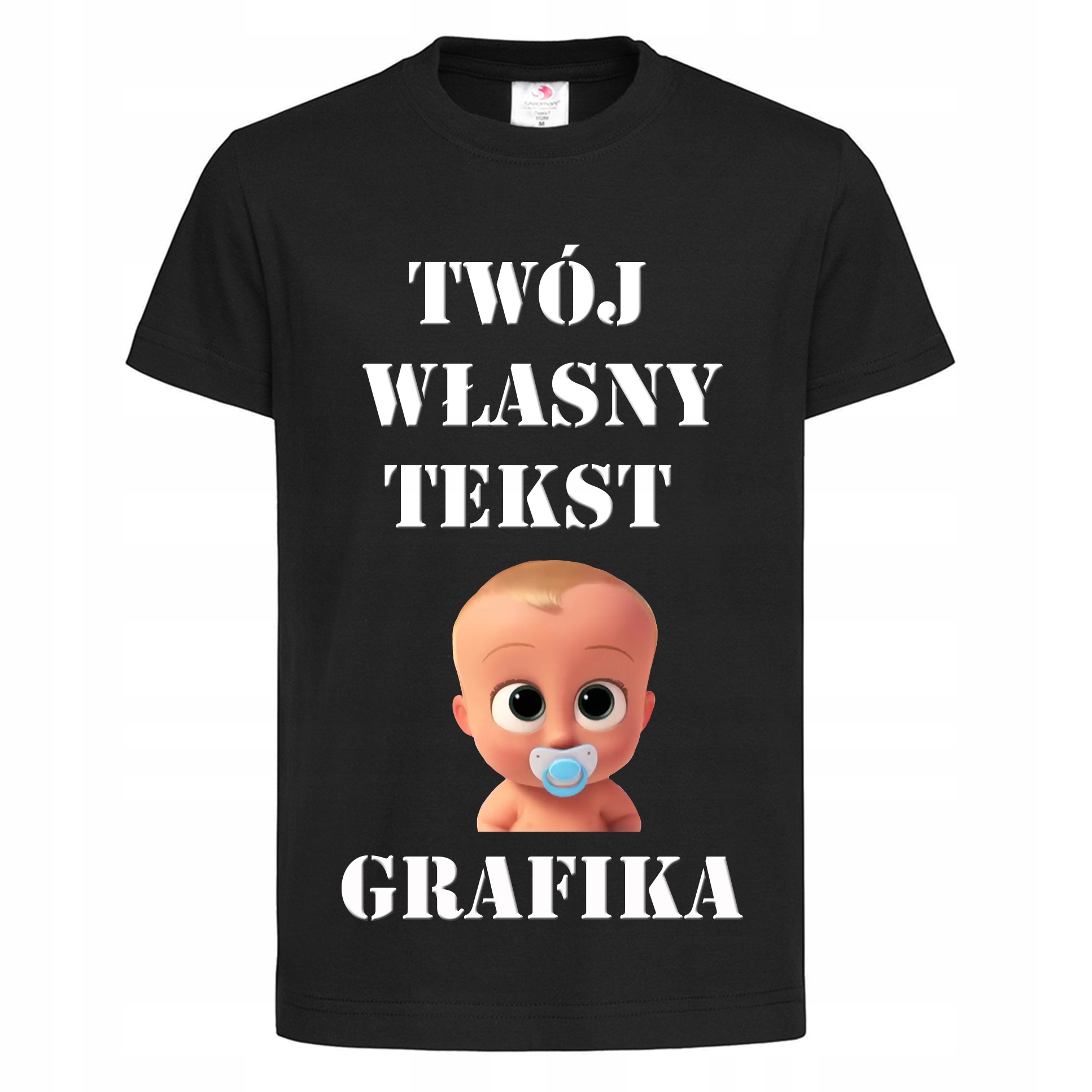 

Koszulka Dziecięca Czarna Własny Nadruk 98-104 CM