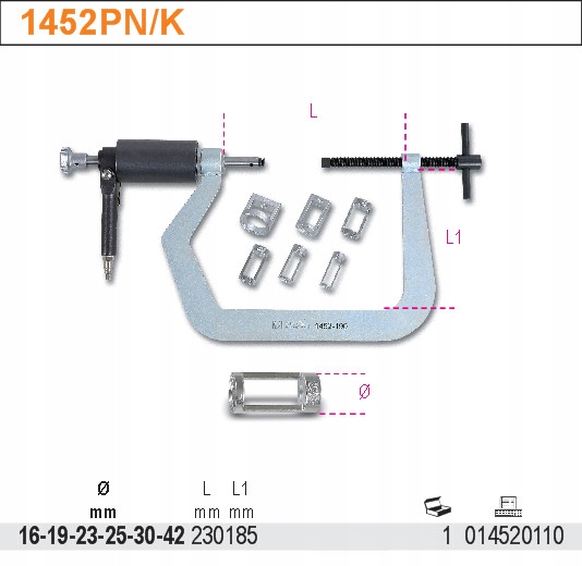SCISKACZ PNEUMATYCZNY DO SPREZYN ZAW BETA 1452PN K EAN 8014230674308