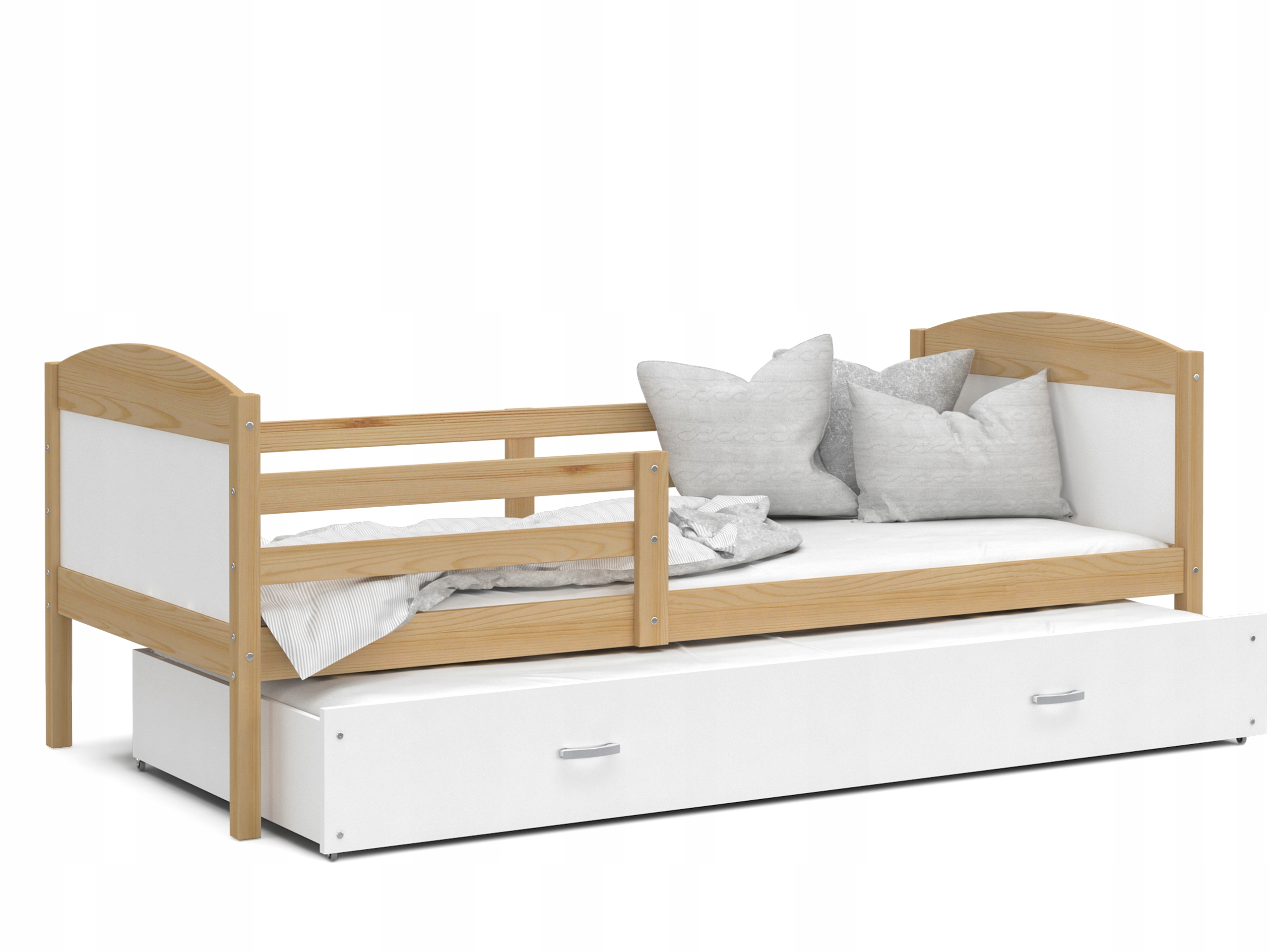 Детская кровать MATEUSZ P2 сосна белый 190x80