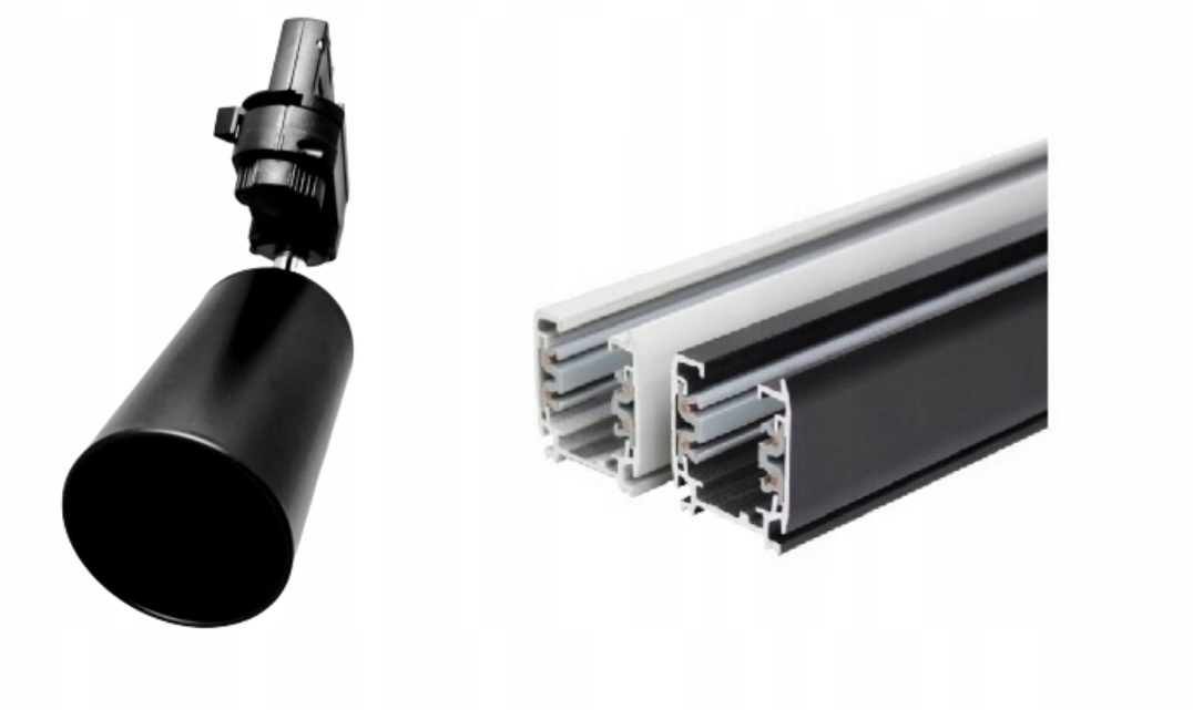 ZESTAW SZYNOPRZEWÓD SZYNA 2M + 4 LAMPY GU10 3-FAZY