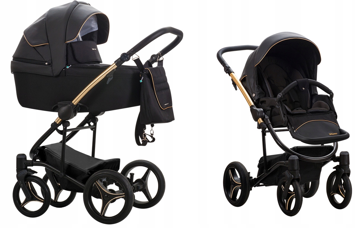 WÓZEK BEBETTO TORINO SI 01 GOLD ZŁOTY 2W1 NOWOŚĆ