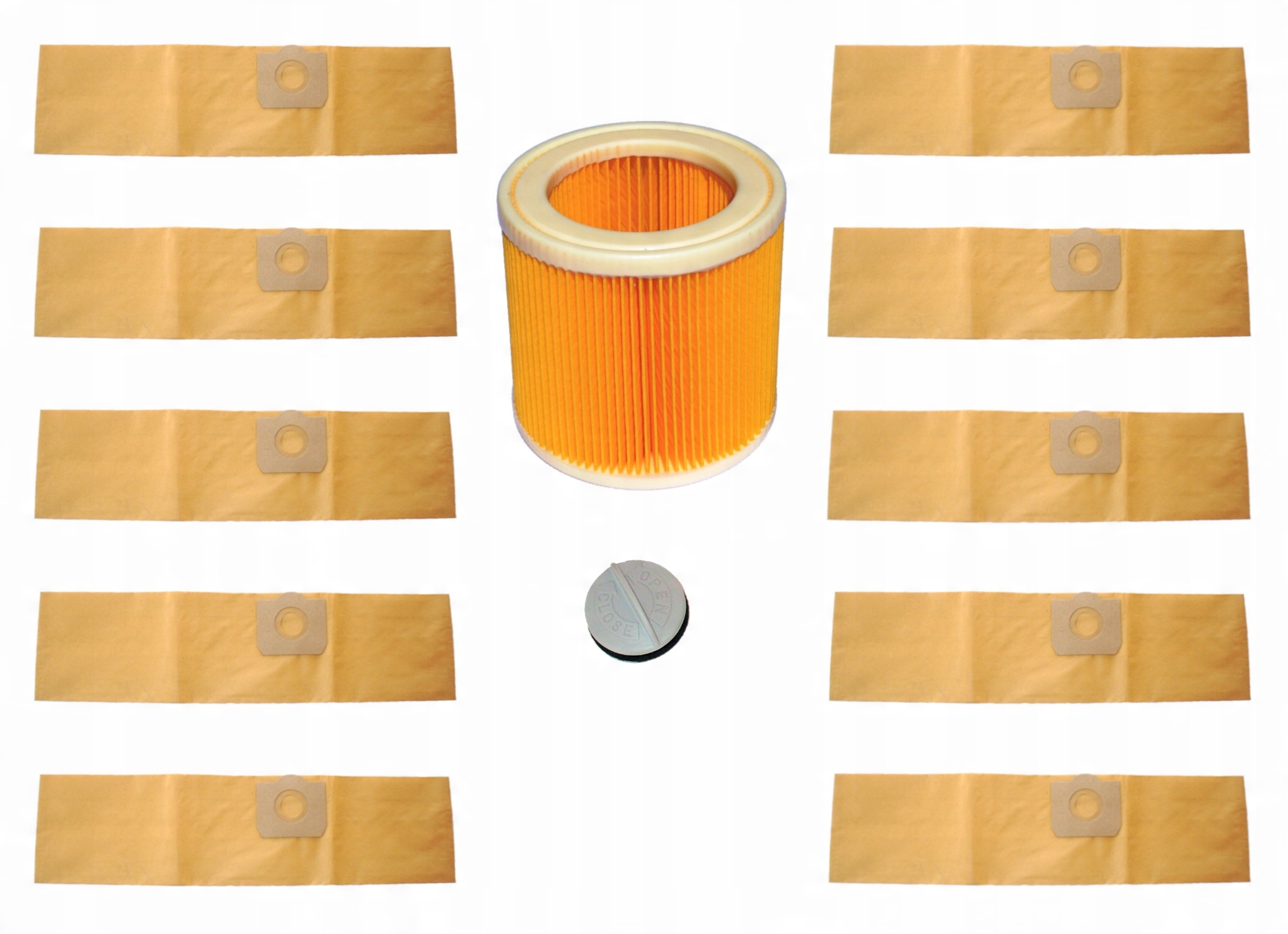 

10x Worki + filtr do Karcher A 2676 K 2201 2901
