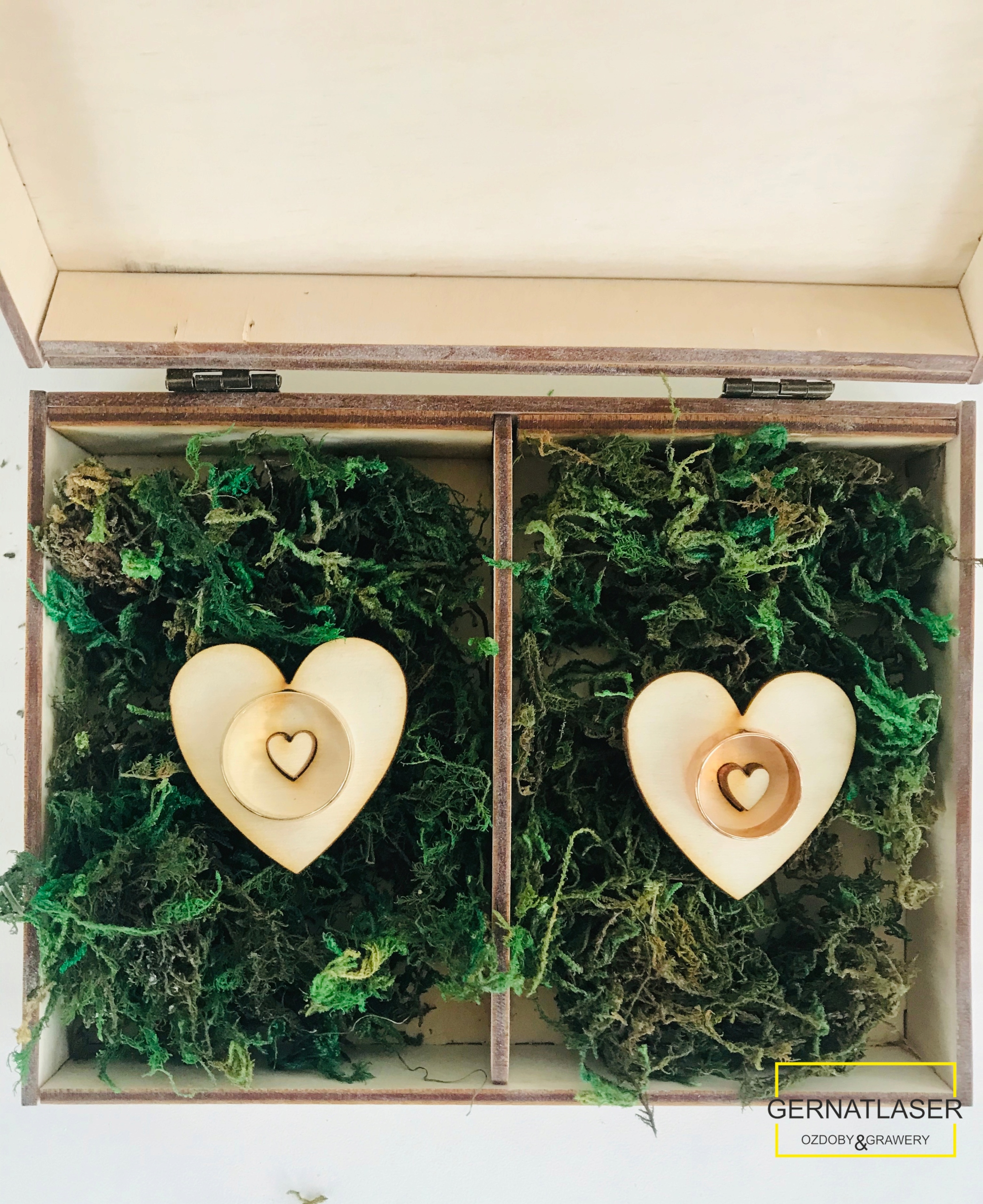 Pudełko Na Koperty i Obrączki Rustykalne KOMPLET Kolor dominujący inny