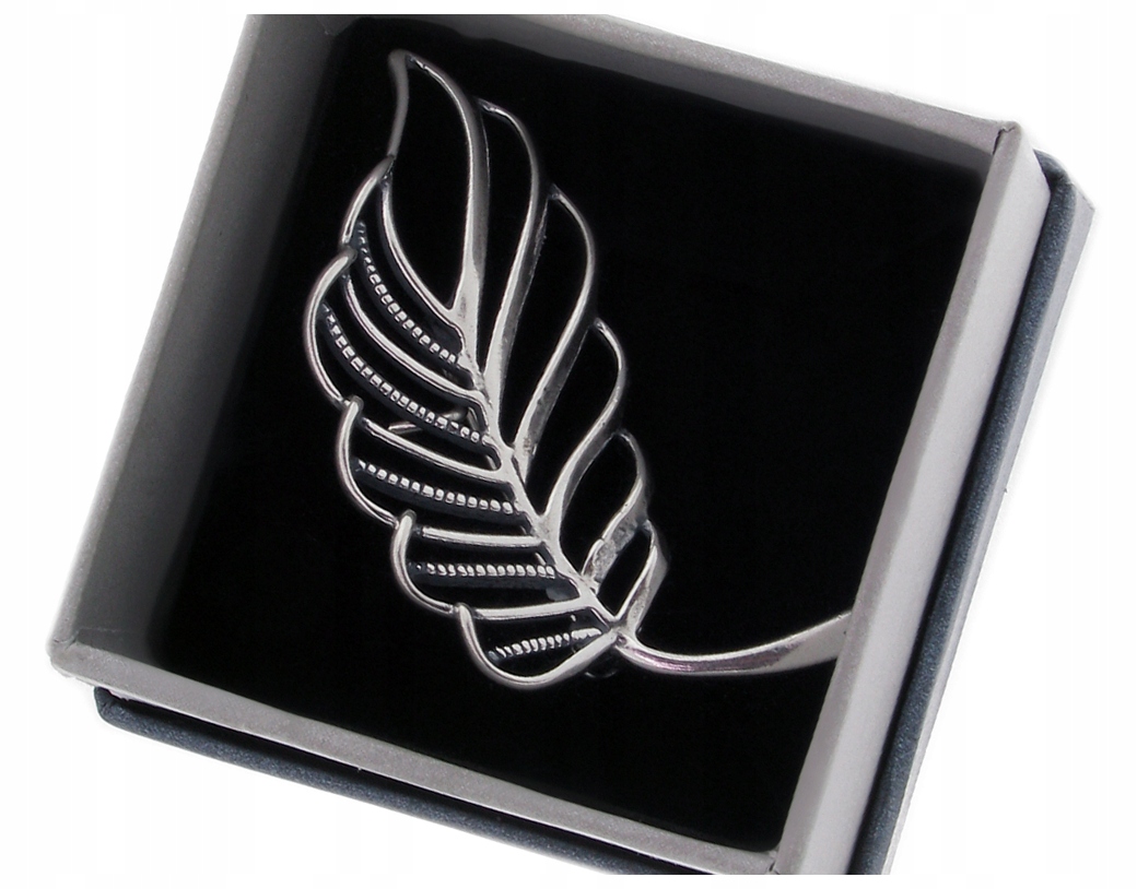 

Srebrna Broszka 4,5CM Liść Listek Srebro 925