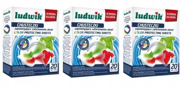 

Chusteczki Przeciw Farbowaniu ubrań Ludwik x 3
