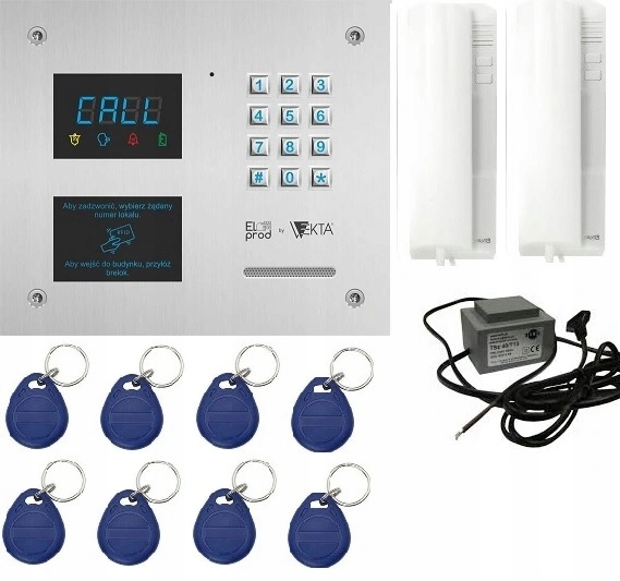 domofon Elprod dwurodzinny rfid szyfrator zestaw