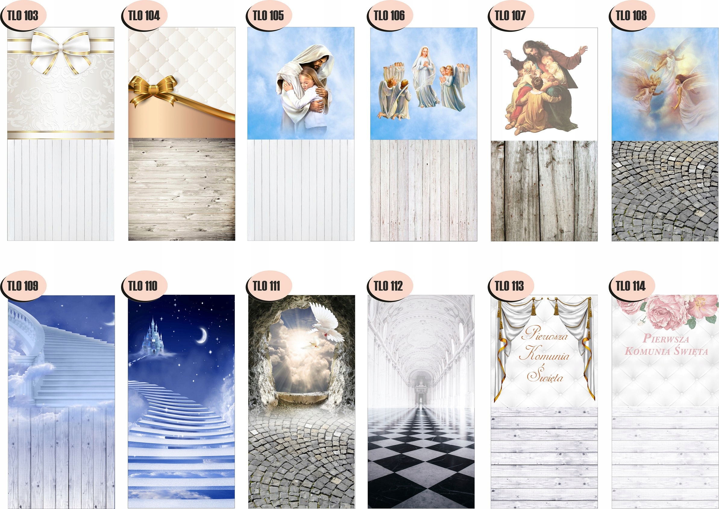 TŁO FOTOGRAFICZNE ścianka komunia święta chrzest Długość tła 2 m