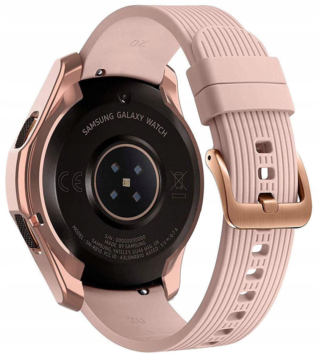 RÓŻOWE ETUI SILIKONOWE SAMSUNG GALAXY WATCH 42mm Materiał metal