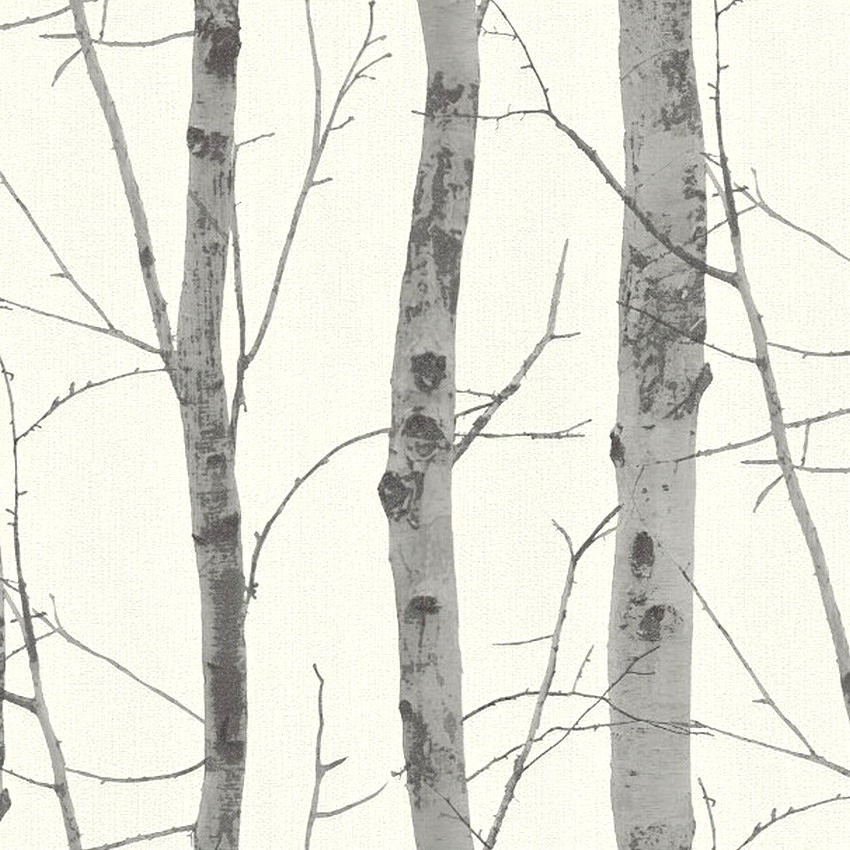 

Tapeta Brzozy Las Drzewa Liście Skandynawski Styl