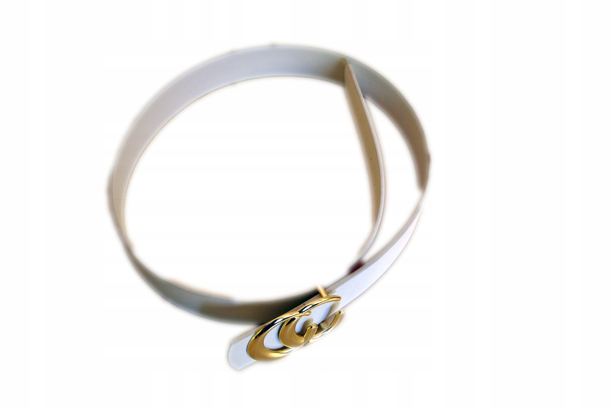 

Pasek damski Ecru, Kl Złota CC. Imitacja skóry