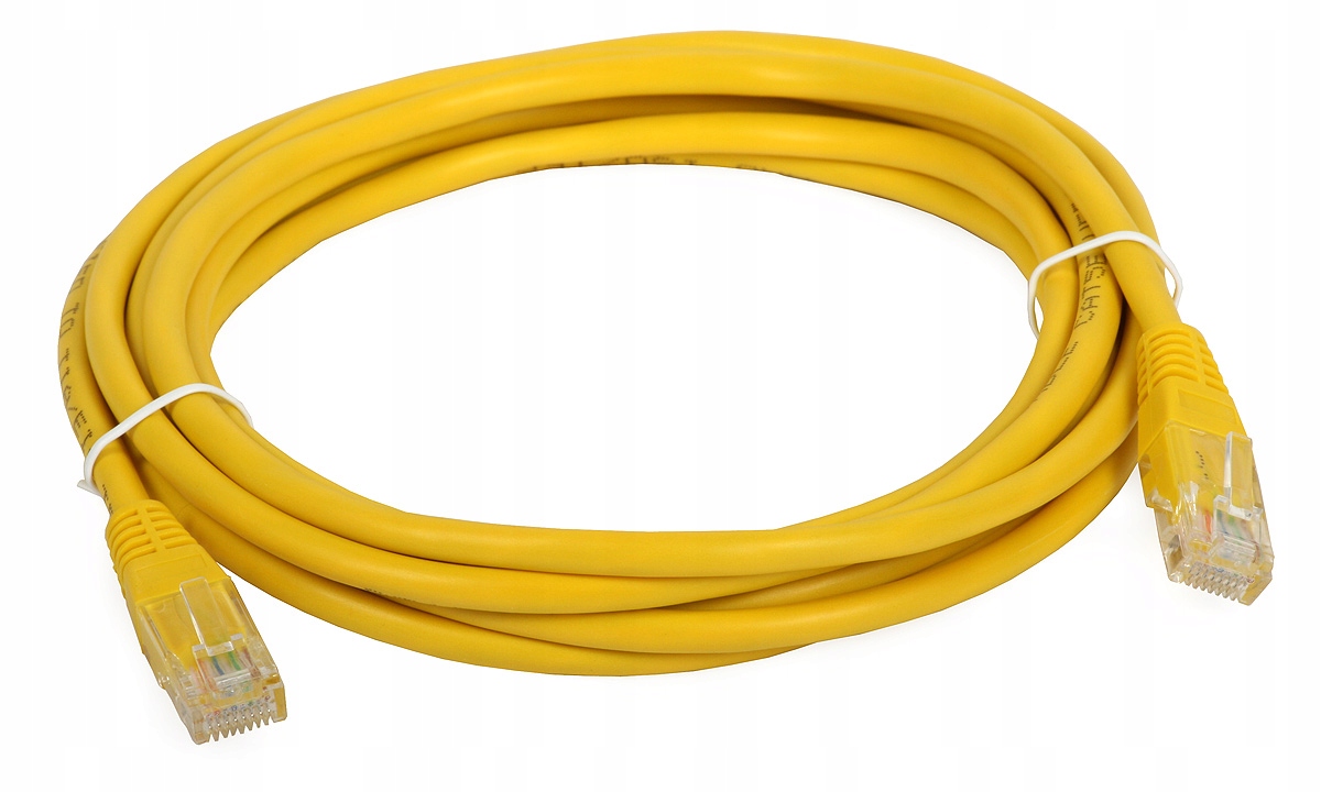 

Kabel Lan Patchcord Utp 3m kat. 5e RJ45 żółty