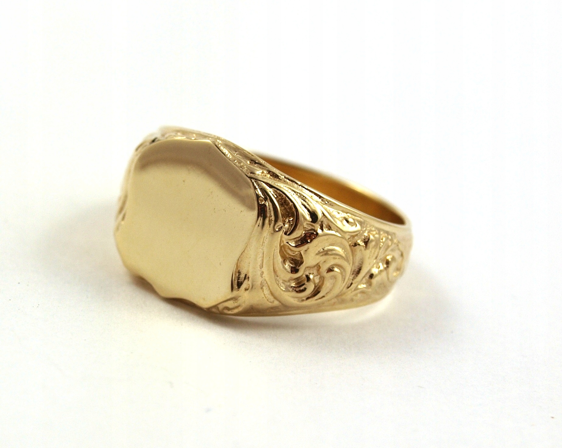 SYGNET MĘSKI ZŁOTY PIĘKNE ZDOBIENIA ZŁOTO 585 Marka Inna marka