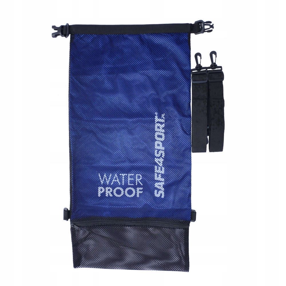 PLECAK WODOSZCZELNY WOREK SZYBKOSCHNĄCY MESH BLUE Kolor dominujący odcienie niebieskiego