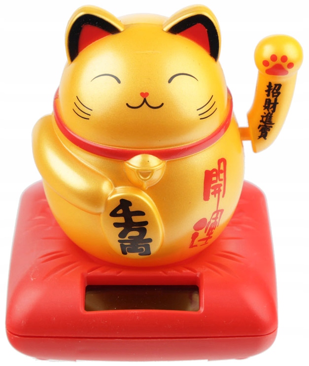 

Kot Szczęścia Maneki Neko Figurka Solarna Żk