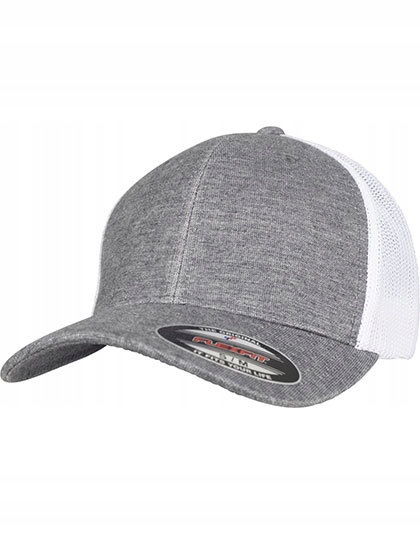 

Czapka Z Daszkiem Flexfit Trucker Szaro-biała