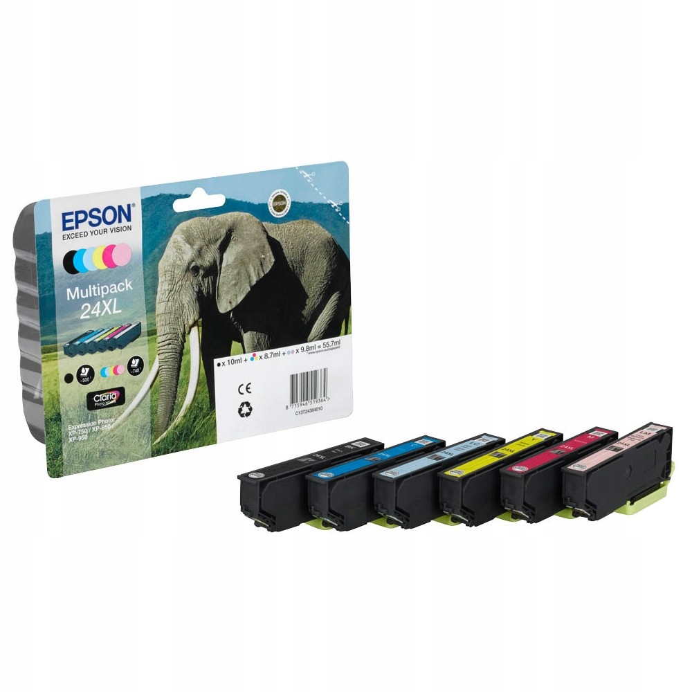 Atrament Epson C13T24384010 čierny (black), červený