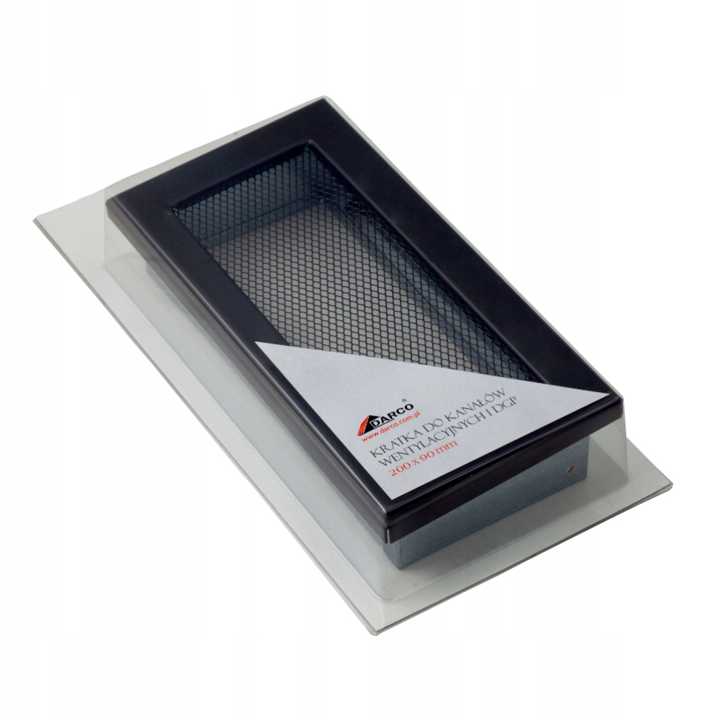 Kratka do kanałów wentylacyjnych 200x90 czarna Marka Darco