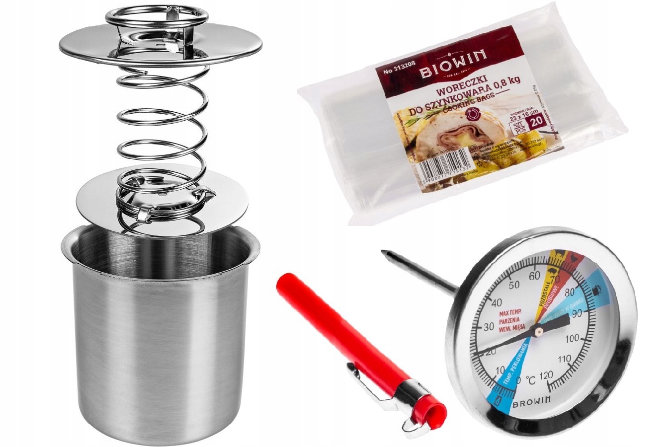 

Szynkowar Zestaw Domowy 008 Termometr Worki Browin