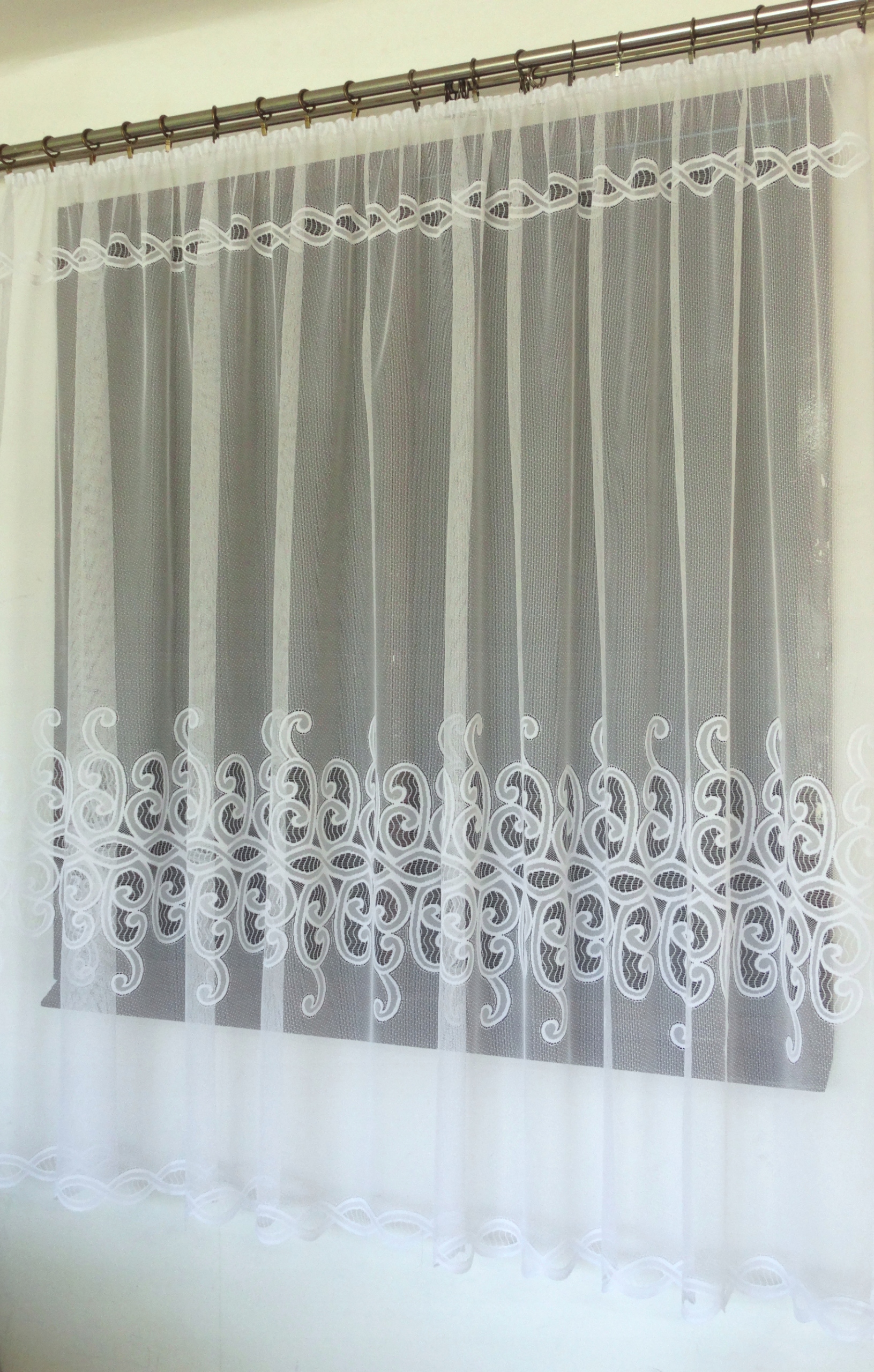 Mg Záclona 651/228 Bílá 500x180 cm Hotová Obšitá Bt