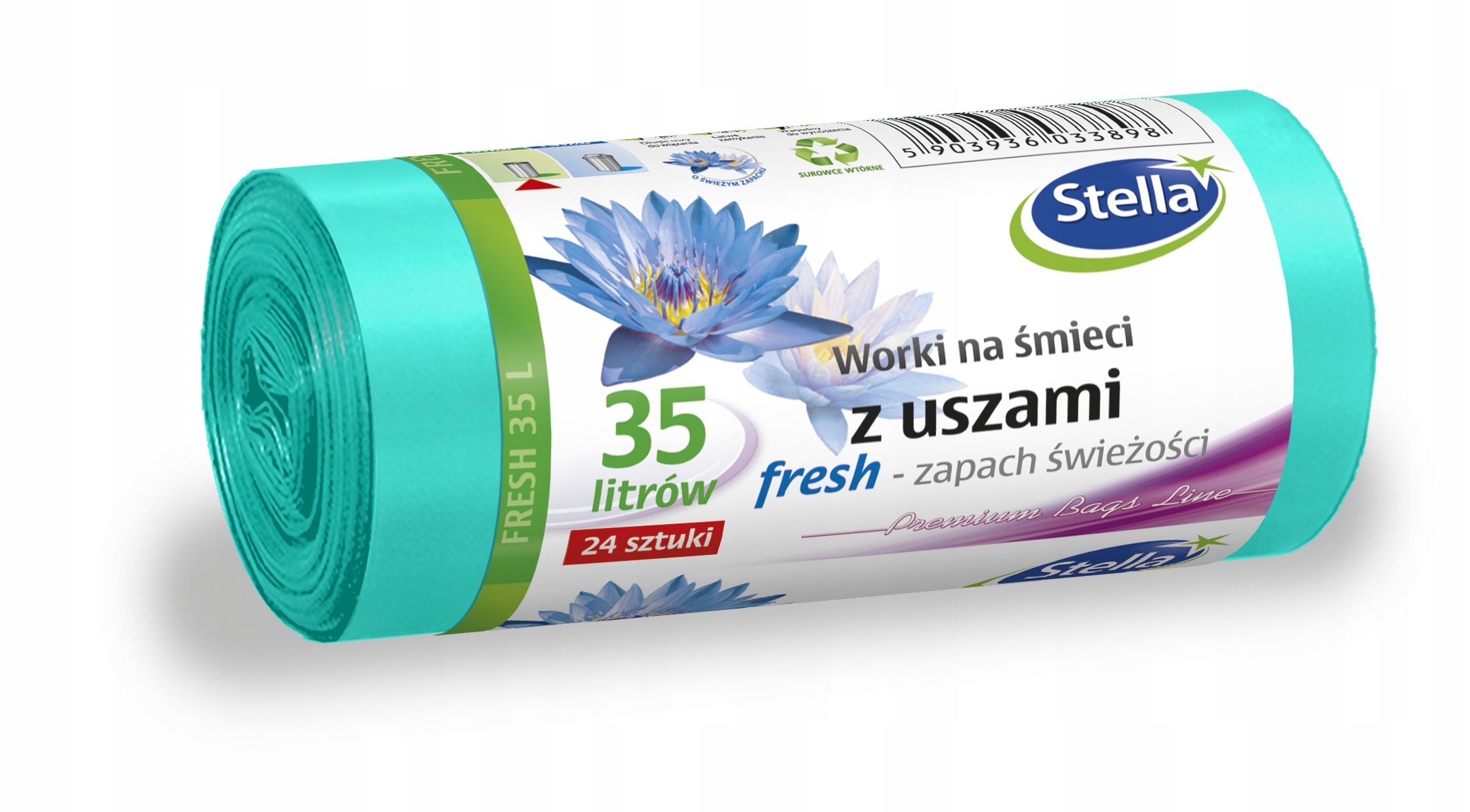 

Worki Na Odpady Z Uszami Zapachowe 35L 24SZT Fresh