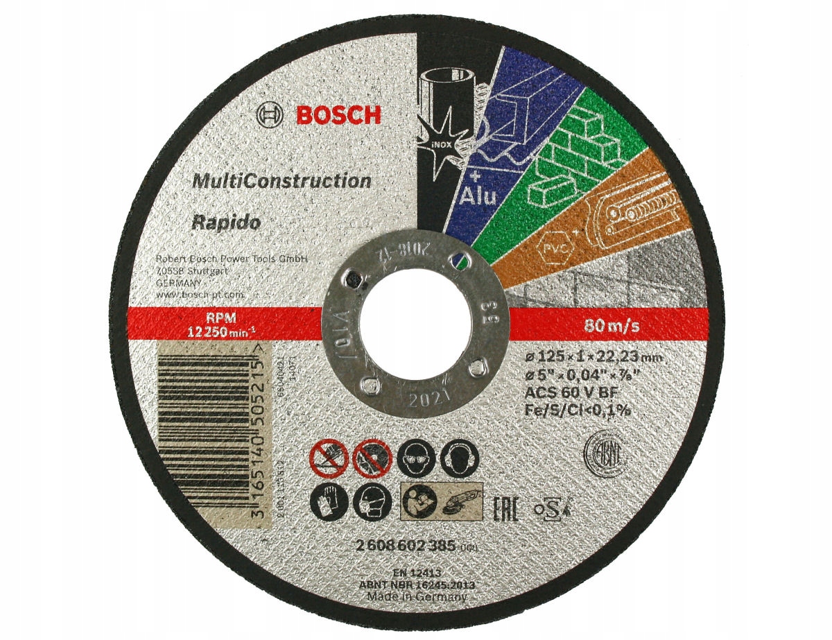 BOSCH - jedna TARCZA DO WSZYSTKIEGO 125/1,0mm