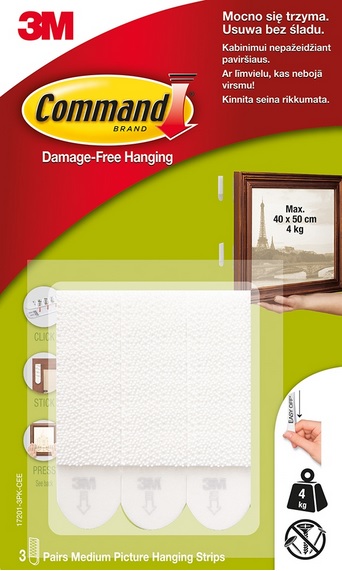 

Command 3M Rzepy do Ramek Obrazów 5,4kg 6 sztuk