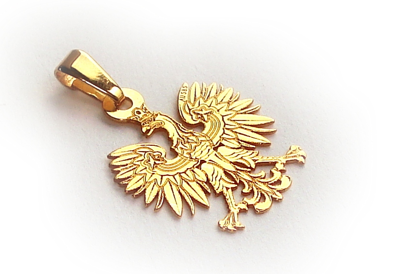 Zawieszka wisiorek orzeł orzełek godło ZŁOTO 585