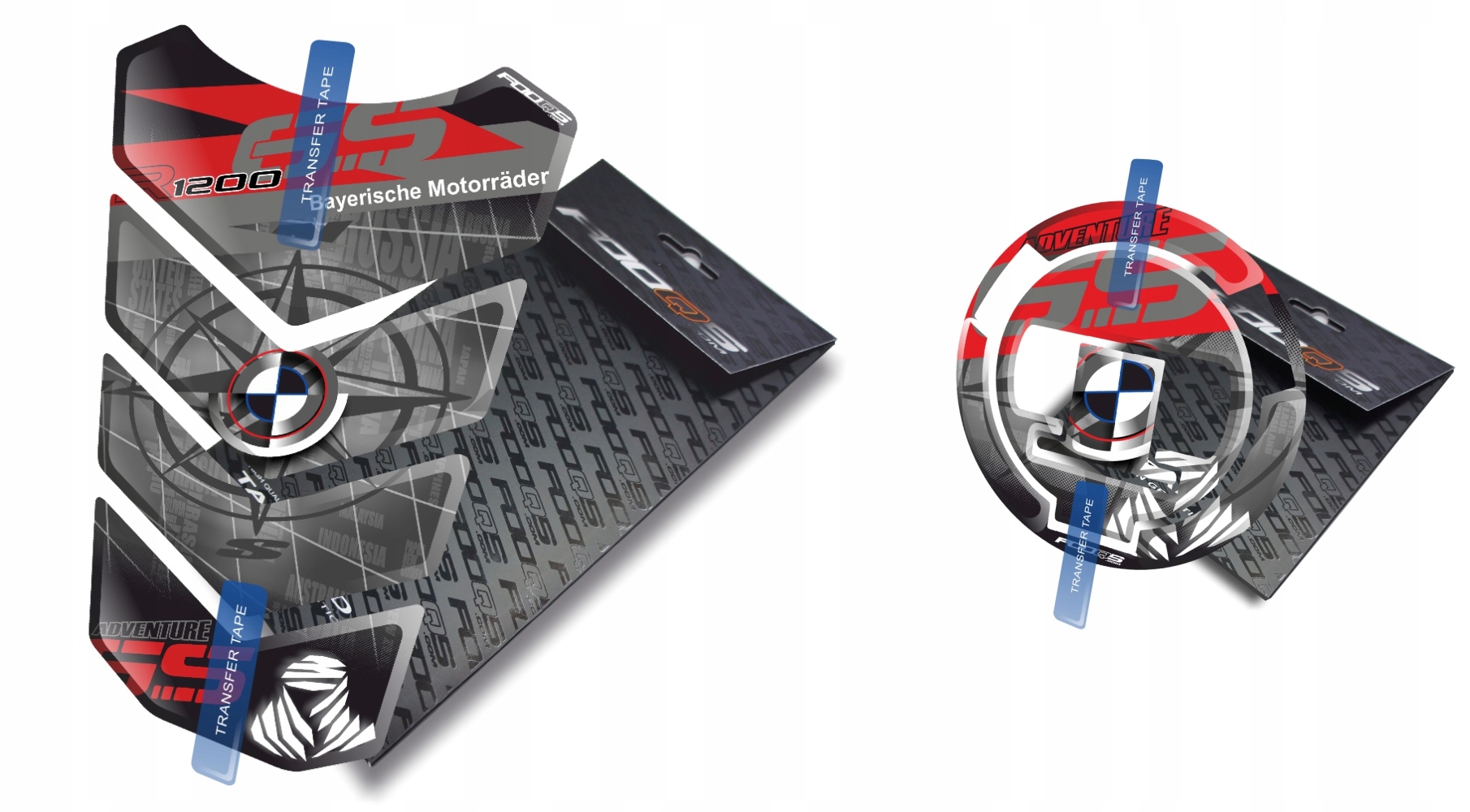 Tank-pad Cap-pad od firmy Fooqs pro Bmw R-1200-GS Adventure Červený