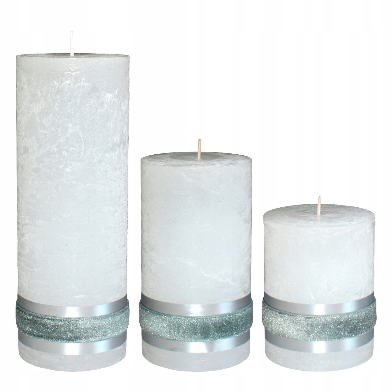 ŚWIECA ŚWIECZKA WALEC ELEGANCKA OZDOBNA BIAŁA Skład parafinowa