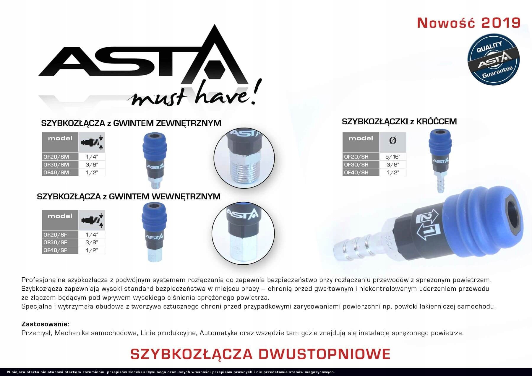 A-5136C SZLIFIERKA OSCYLACYJNA Z ODSYSEM ASTA Rodzaj zasilania pneumatyczne