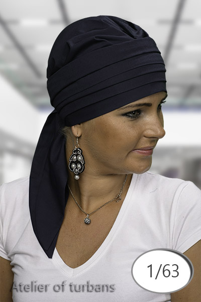 Chusta POLA bawełna UNIKOLOR Turban po chemii Rozmiar uniwersalny