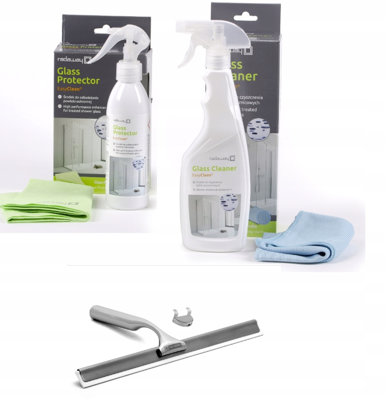 Levně Radaway sada Glass Cleaner+Protector+stahovák
