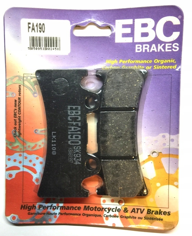 FA190 - ПЕРЕДНІ ГАЛЬМІВНІ КОЛОДКИ YAMAHA YZF 750 FZR 1000