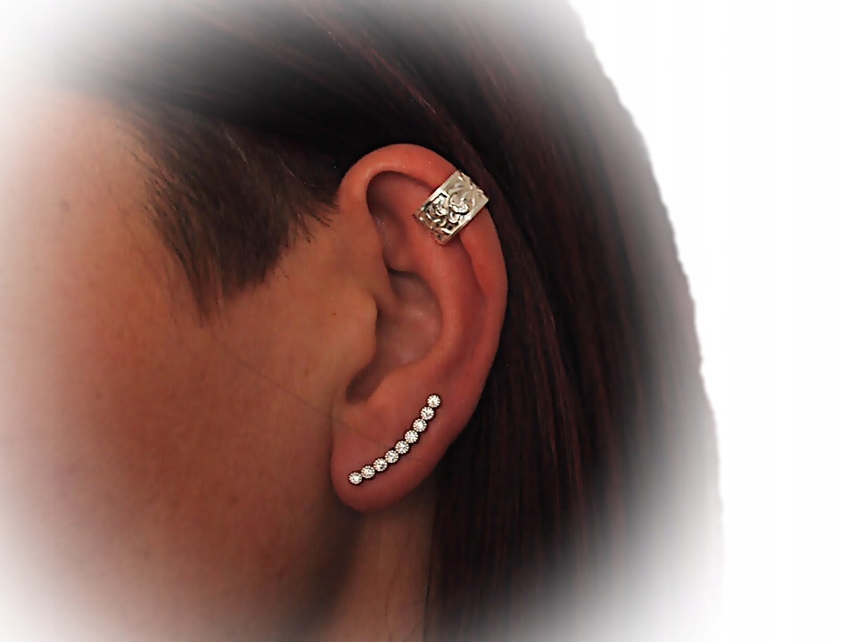SREBRO KOLCZYK NAUSZNICA BLASZKA OPONKA PIERCING