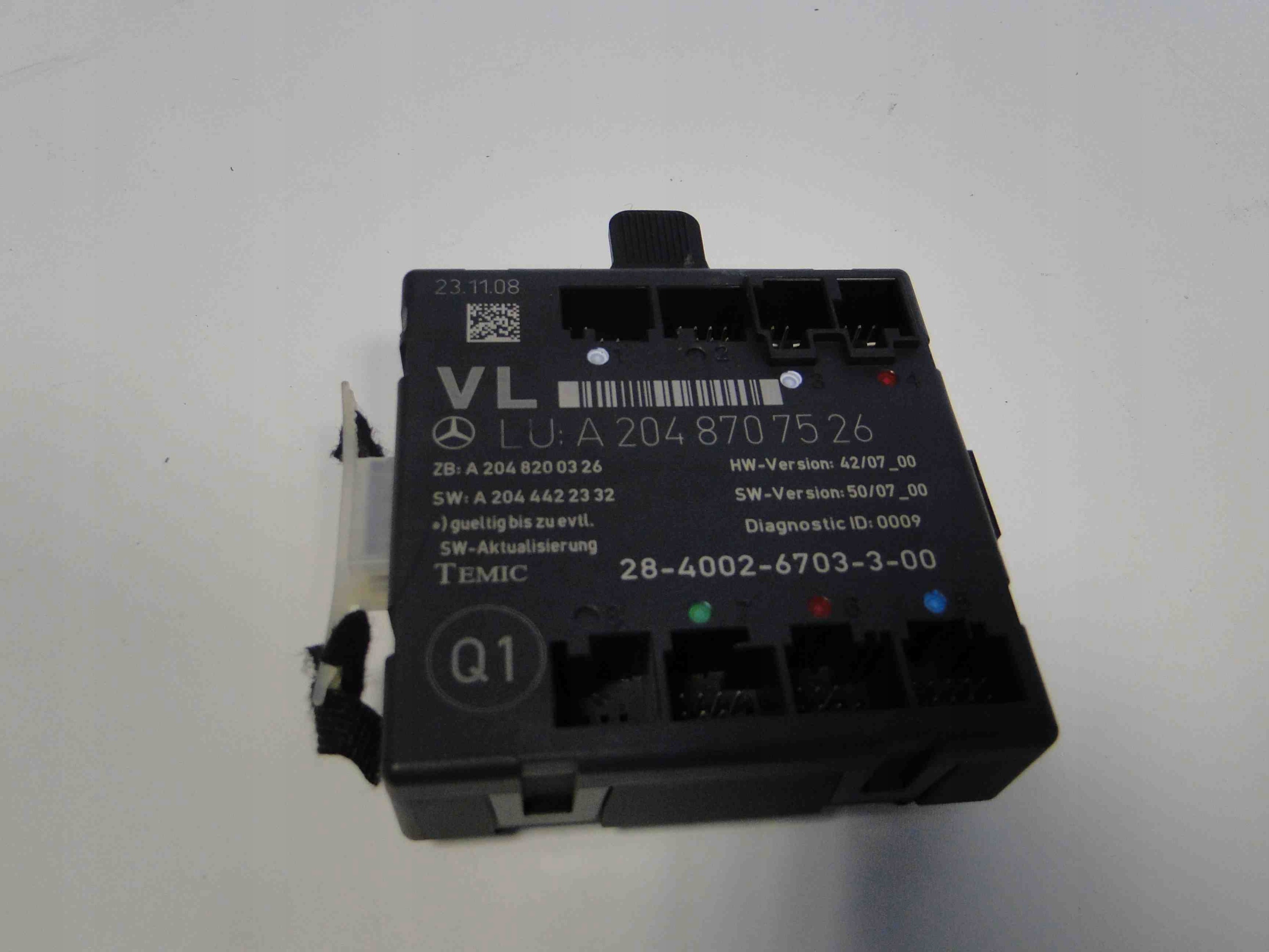 MERCEDES C W204 GLK 204 MODUŁ DRZWI LEWE PRZEDNIE Typ samochodu Samochody osobowe