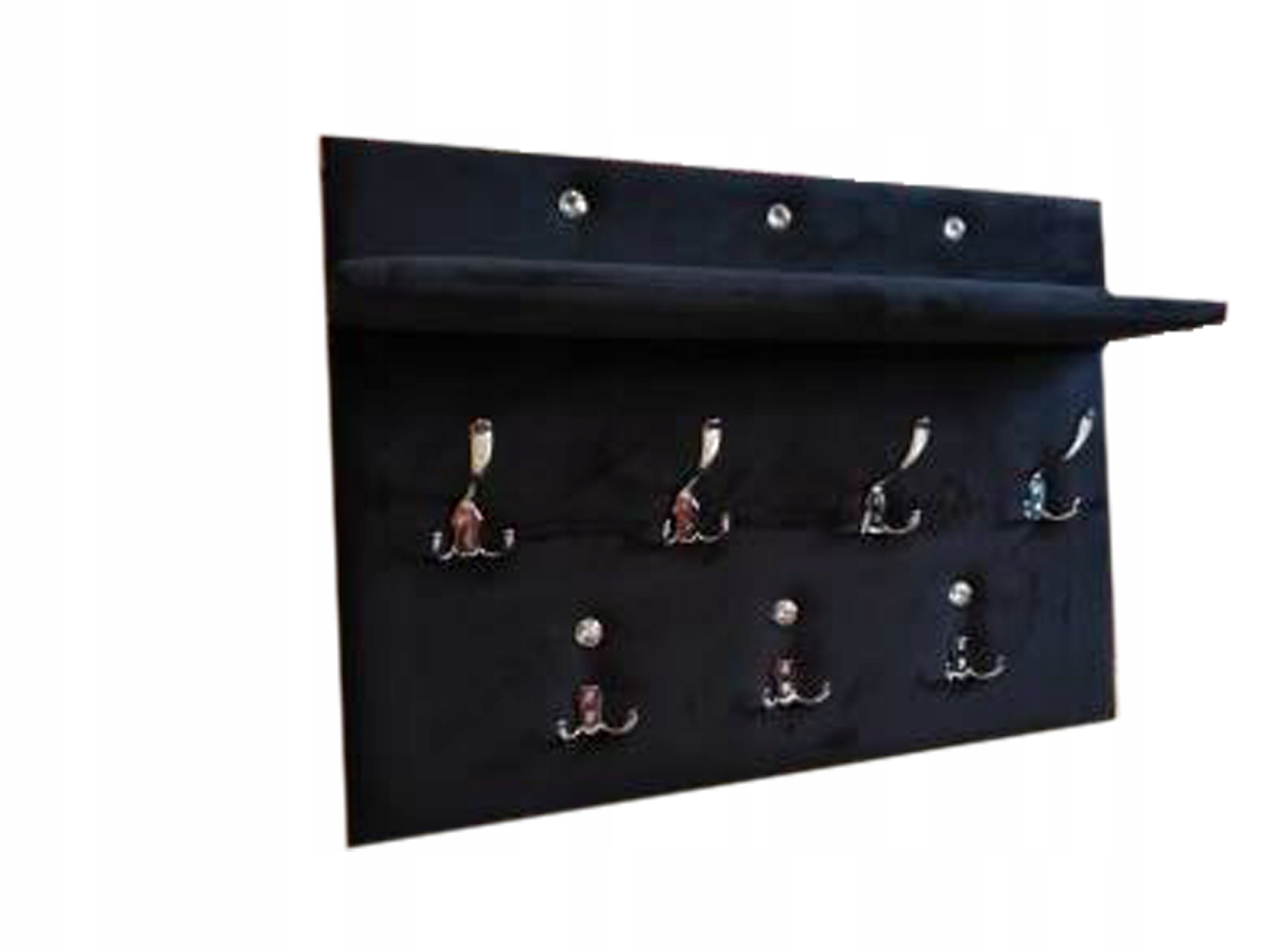 Wieszak Tapicerowany Ścienny z Półką