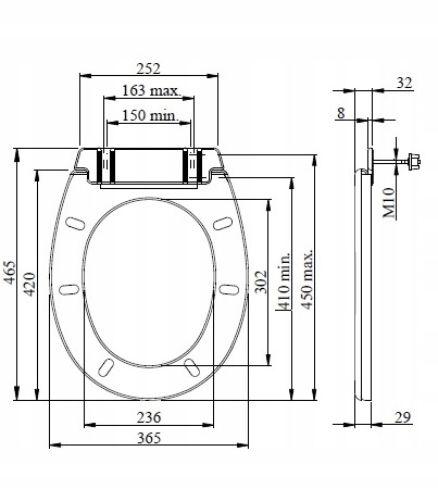 Deska sedesowa do WC Beżowa POLSKA Linia STANDARD