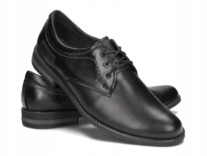 

Obuwie Męskie Półbuty Skóra Wizytowe 284 Czarny 41