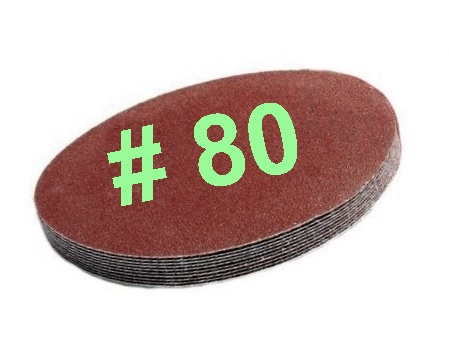 

Krążek papier ścierny na Rzep 125 mm 50 sztuk #80