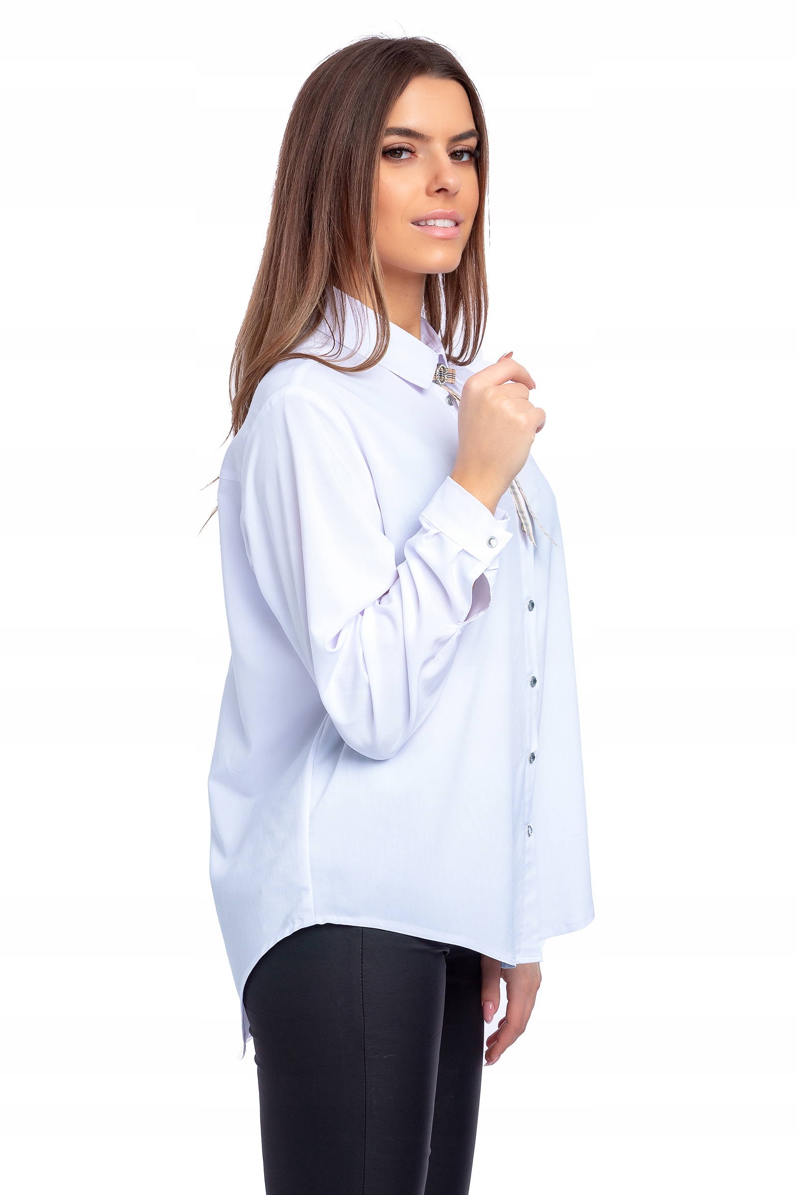 Klasyczna kobieca elegancka bluzka broszka roz- 46 Marka Imperial