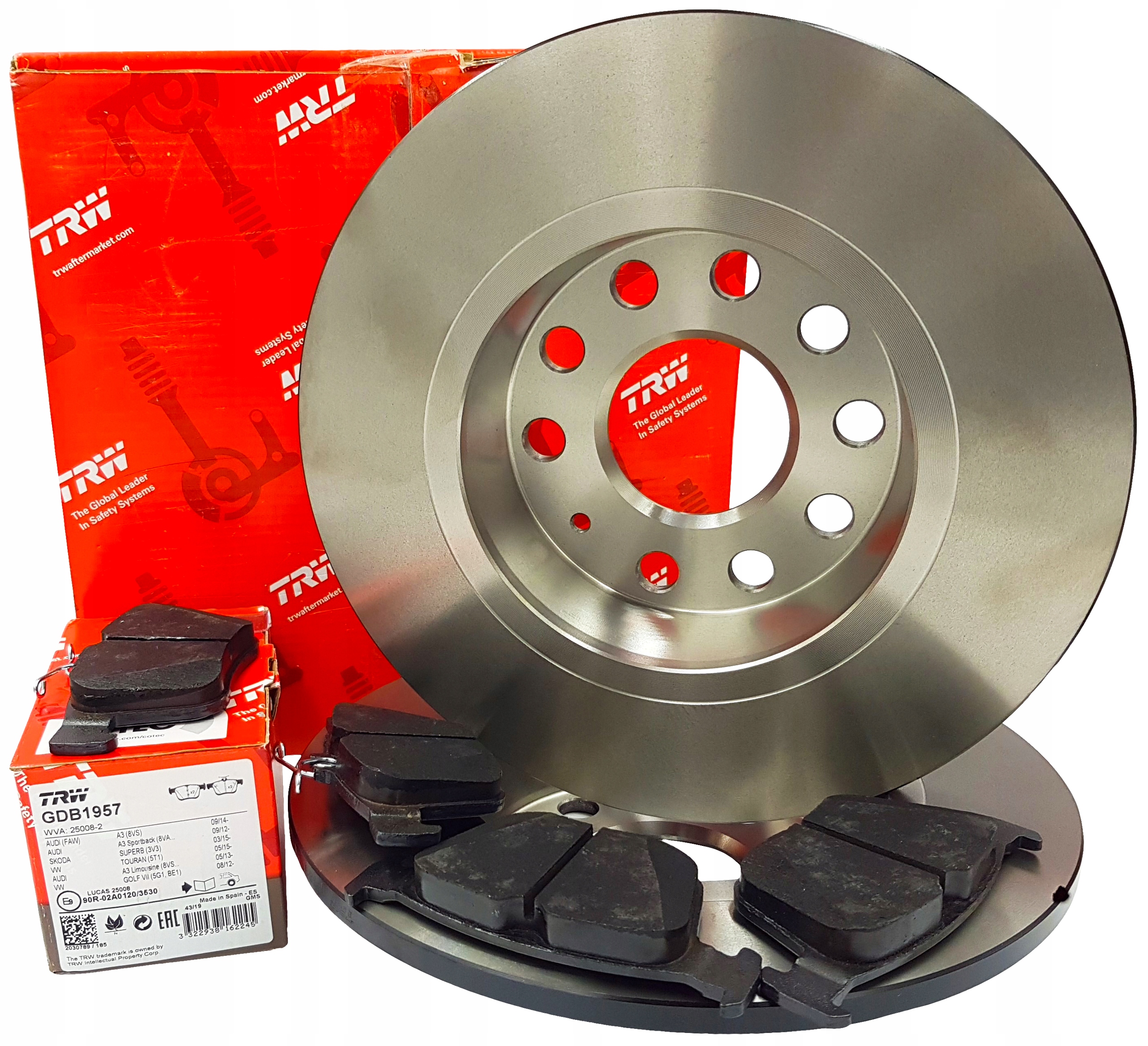 ДИСКОВЫЕ ТОРМОЗНЫЕ КОЛОДКИ ЗАДНИЕ GOLF VII 1.4 1.5 TSI