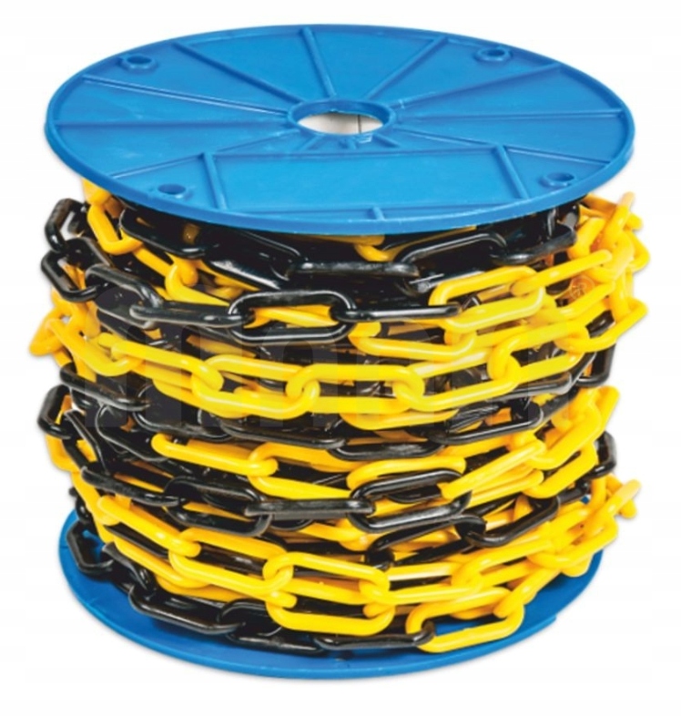 Plastový řetěz žluto-černý 10 mm x 20 m