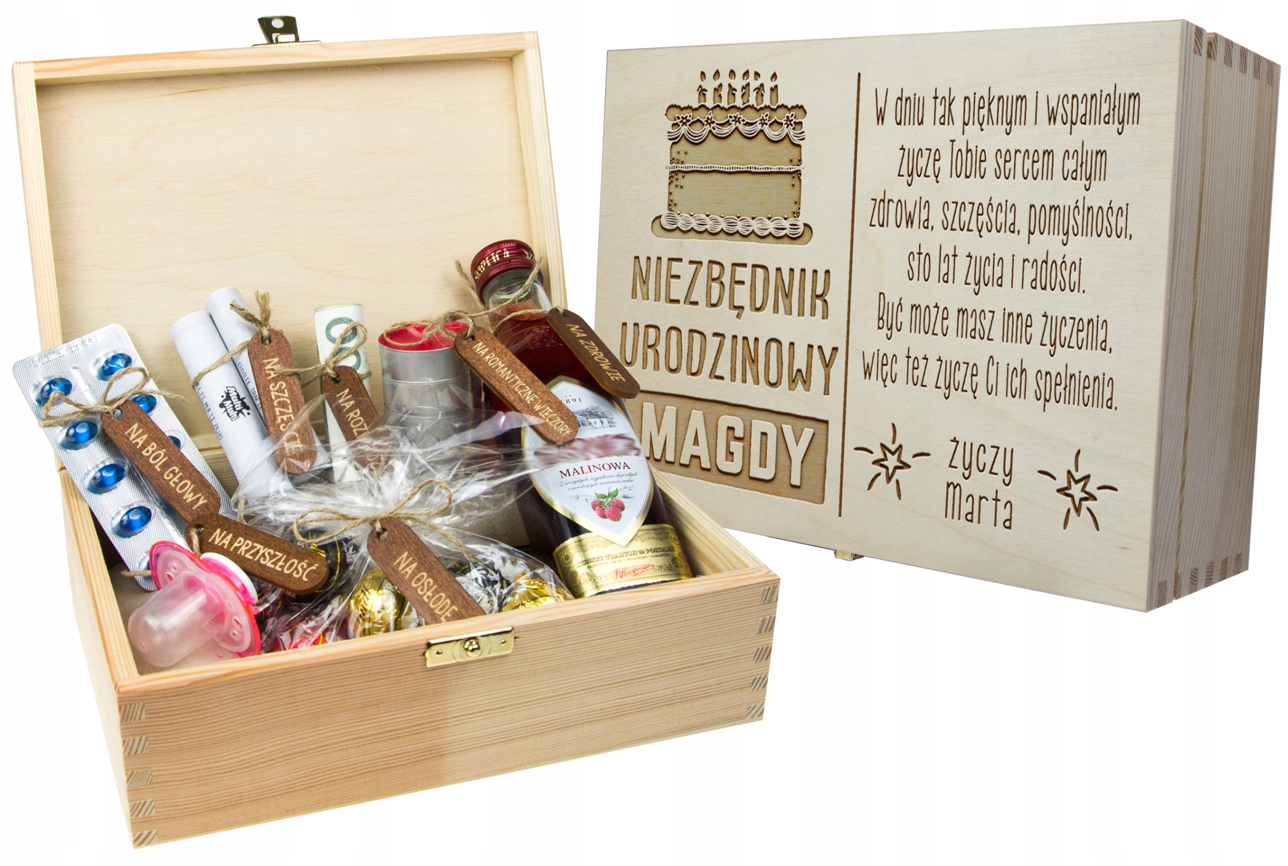

Pudełko Niezbędnik Urodzinowy Zawieszki