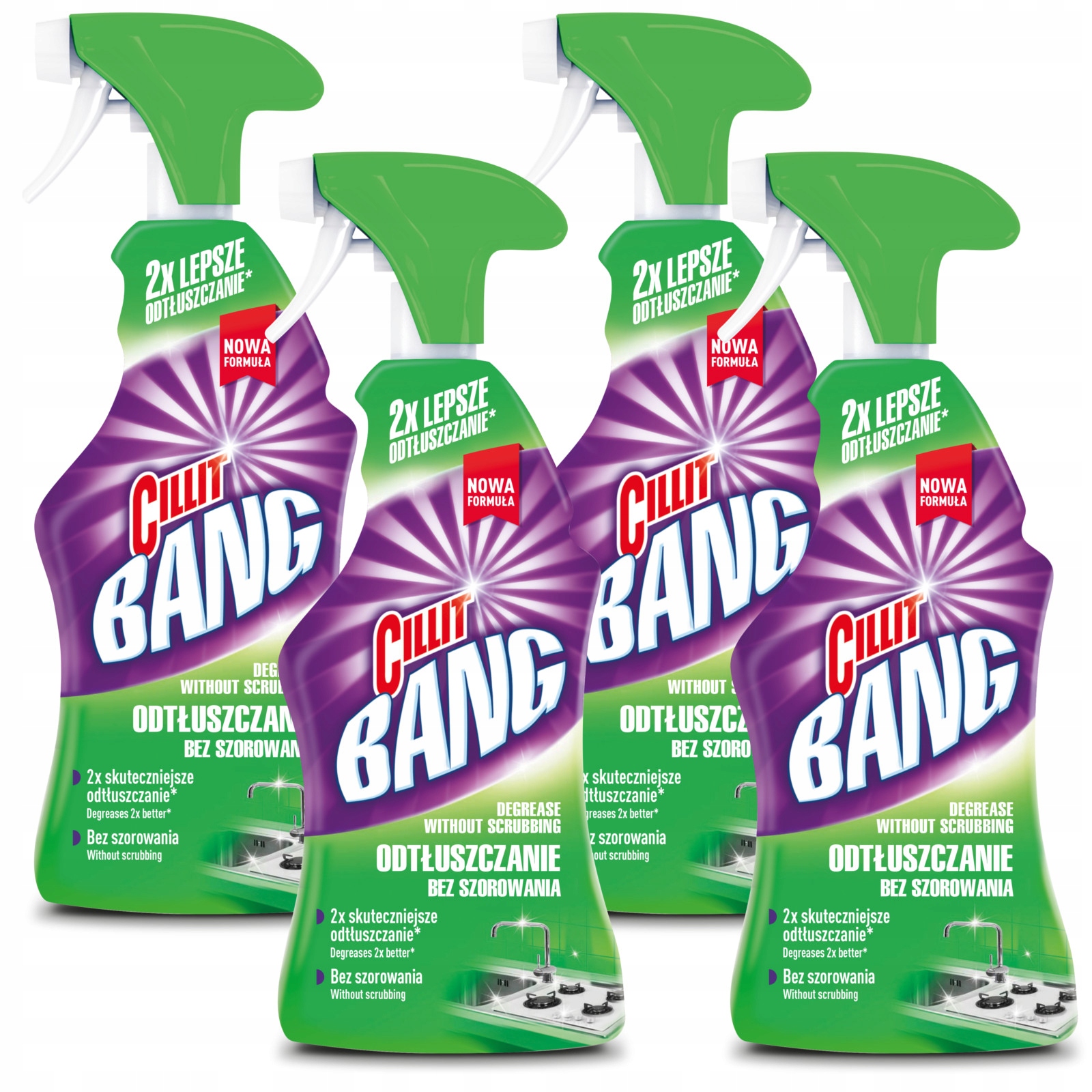 

Cillit Bang Turbo Tłuszcz i Smugi Spray 4 x 750ml