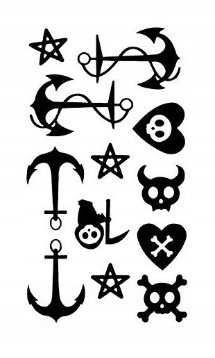 TATUAŻ ZMYWALNY TYMCZASOWY DAMSKI MĘSKI KOTWICA