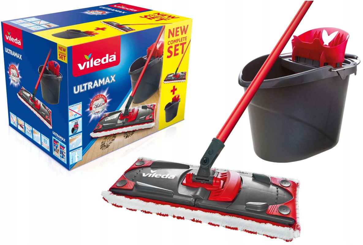 

Mop płaski Vileda UltraMax Box Wiadro Wyciskacz