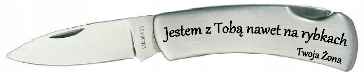 

Nóż Scyzoryk z grawerem dla wędkarza